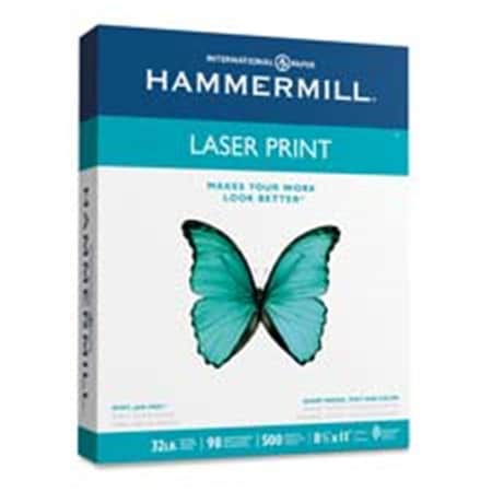 Hammermill Laser Print Paper- 8-.50in.x11in.- 32 lb.- 98GE-112 ISO- White HAM104646